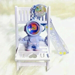 Purple Astronaut Keychain